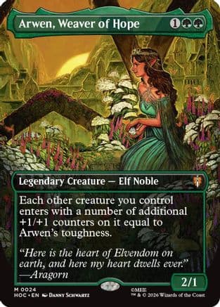 Arwen, Weaver of Hope (Borderless) |  Foil (024) [The Hobbit: Eternal-Legal]