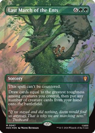 Last March of the Ents (Borderless) (Surge Foil) |  Foil (067) [The Hobbit: Eternal-Legal]