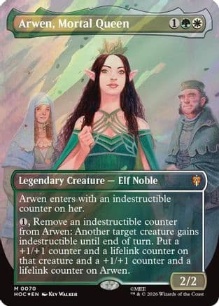 Arwen, Mortal Queen (Borderless) (Surge Foil) |  Foil (070) [The Hobbit: Eternal-Legal]