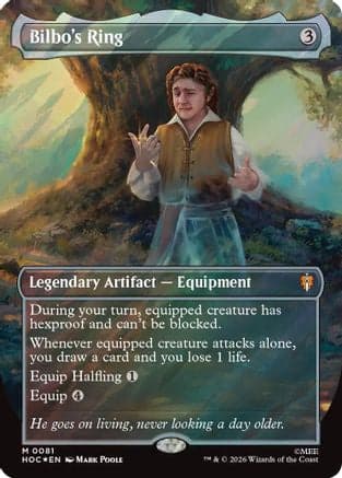 Bilbo's Ring (Borderless) (Surge Foil) |  Foil (081) [The Hobbit: Eternal-Legal]