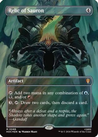 Relic of Sauron (Borderless) (Surge Foil) |  Foil (086) [The Hobbit: Eternal-Legal]