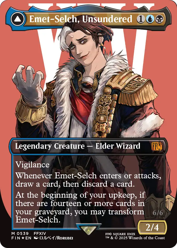 Emet-Selch, Unsundered (Borderless) (Surge Foil) (539) [FINAL FANTASY]