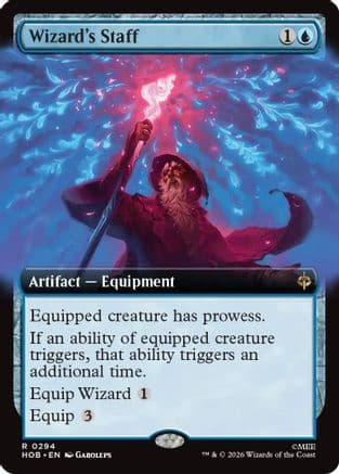 Wizard's Staff (Extended Art) |  Foil (294) [The Hobbit]