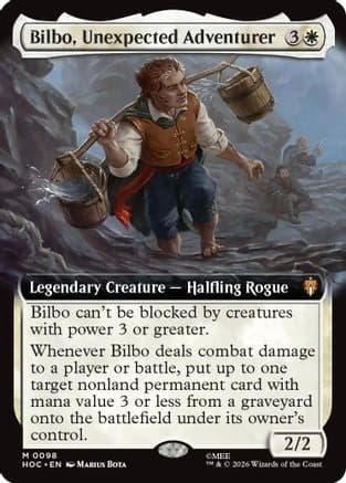 Bilbo, Unexpected Adventurer (Extended Art) |  Foil (098) [The Hobbit: Eternal-Legal]