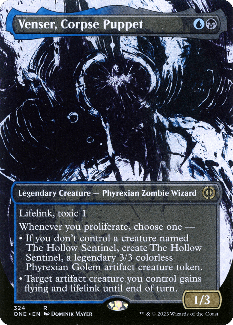 Venser, Corpse Puppet (Borderless Ichor) [Phyrexia: All Will Be One] Foil