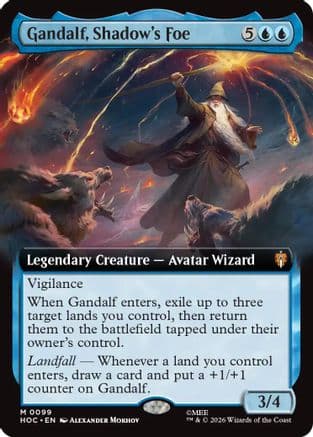 Gandalf, Shadow's Foe (Extended Art) |  Foil (099) [The Hobbit: Eternal-Legal]