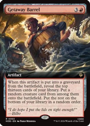 Getaway Barrel (Extended Art) |  Foil (303) [The Hobbit: Eternal-Legal]