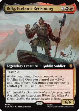 Bolg, Erebor's Reckoning (Extended Art) |  Foil (102) [The Hobbit: Eternal-Legal]