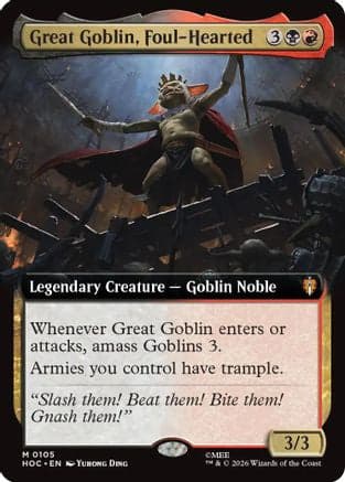 Great Goblin, Foul-Hearted (Extended Art) |  (105) [The Hobbit: Eternal-Legal]