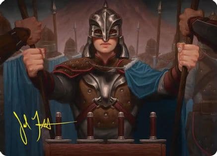 Bard's Attendant Art Card (Gold-Stamped Signature) |  (050) [Art Series: The Hobbit]
