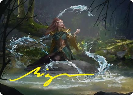 Mirkwood Meditator Art Card (Gold-Stamped Signature) |  (010) [Art Series: The Hobbit]