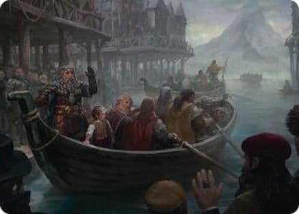 Uneasy Partings Art Card |  (014) [Art Series: The Hobbit]