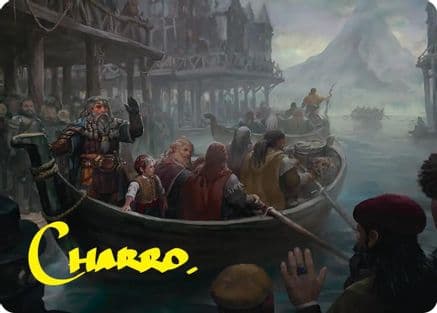 Uneasy Partings Art Card (Gold-Stamped Signature) |  (014) [Art Series: The Hobbit]