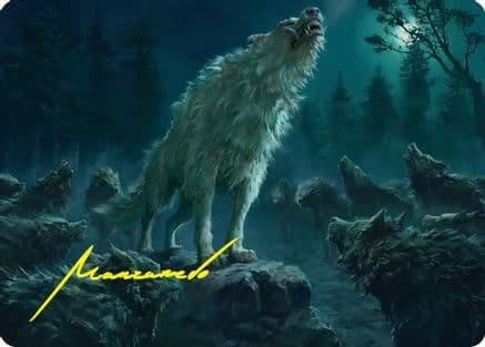 Reverent Howl Art Card (Gold-Stamped Signature) |  (016) [Art Series: The Hobbit]
