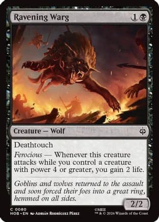 Ravening Warg |  Foil (080) [The Hobbit]