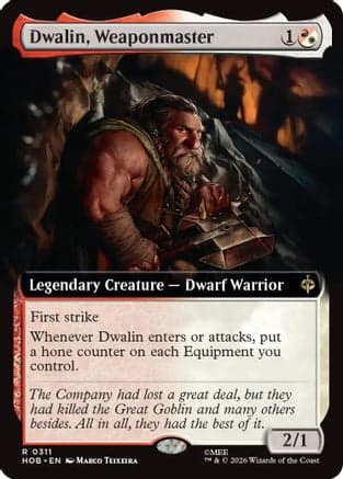 Dwalin, Weaponmaster (Extended Art) |  Foil (311) [The Hobbit]