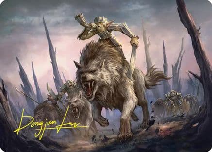 Signal the Onslaught Art Card (Gold-Stamped Signature) |  (052) [Art Series: The Hobbit]