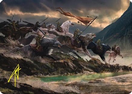 Tide of Fury and Disorder Art Card (Gold-Stamped Signature) |  (053) [Art Series: The Hobbit]