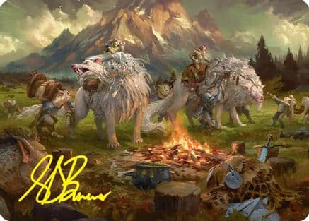 Mount Gundabad Mobilizes Art Card (Gold-Stamped Signature) |  (054) [Art Series: The Hobbit]