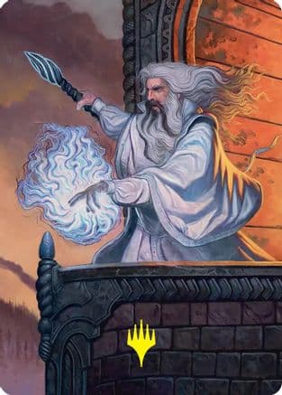 Saruman of Many Colors Art Card (Gold-Stamped) |  (035) [Art Series: The Hobbit]