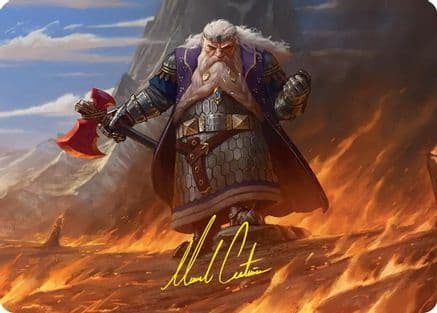 Dain of the Ancient Halls Art Card (Gold-Stamped Signature) |  (048) [Art Series: The Hobbit]