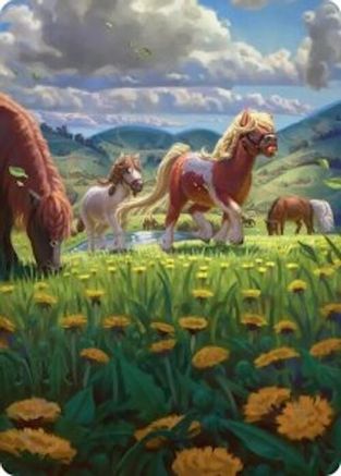 Troop of Ponies Art Card |  (001) [Art Series: The Hobbit]