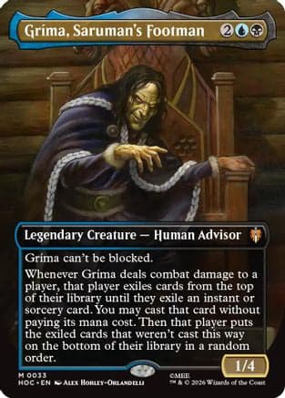 Grima, Saruman's Footman (Borderless) |  Foil (033) [The Hobbit: Eternal-Legal]