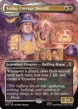 Lotho, Corrupt Shirriff (Borderless) |  Foil (034) [The Hobbit: Eternal-Legal]