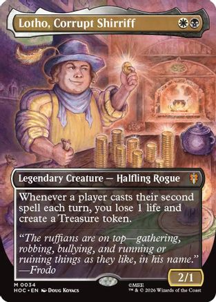 Lotho, Corrupt Shirriff (Borderless) |  Foil (034) [The Hobbit: Eternal-Legal]