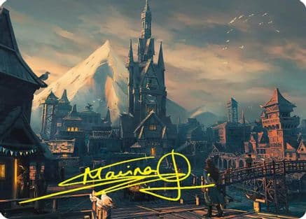 Lake-town Art Card (Gold-Stamped Signature) |  (024) [Art Series: The Hobbit]