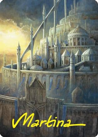 Minas Tirith Art Card (Gold-Stamped Signature) |  (038) [Art Series: The Hobbit]