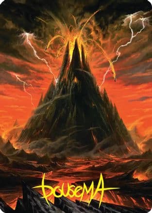Mount Doom Art Card (Gold-Stamped Signature) |  (039) [Art Series: The Hobbit]