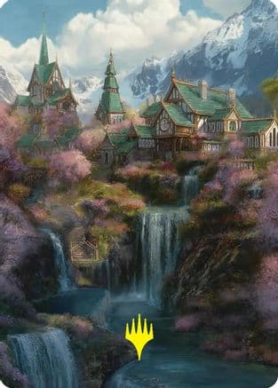 Rivendell Art Card (Gold-Stamped) |  (040) [Art Series: The Hobbit]