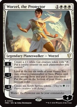 Worzel, the Protector |  Foil (005) [Mystery Booster Commander Edition]