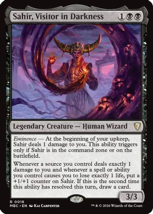 Sahir, Visitor in Darkness |  (018) [Mystery Booster Commander Edition]