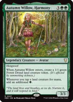 Autumn Willow, Harmony |  Foil (027) [Mystery Booster Commander Edition]
