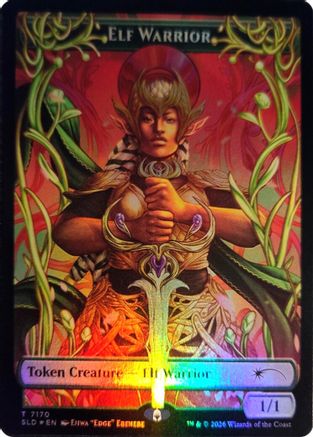 Elf Warrior Token (7170) |  Foil (7170) [Secret Lair Drop Series]