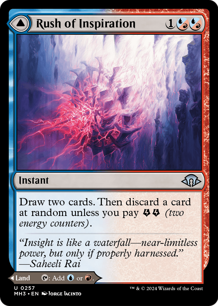 Rush of Inspiration // Crackling Falls [Modern Horizons 3] Foil