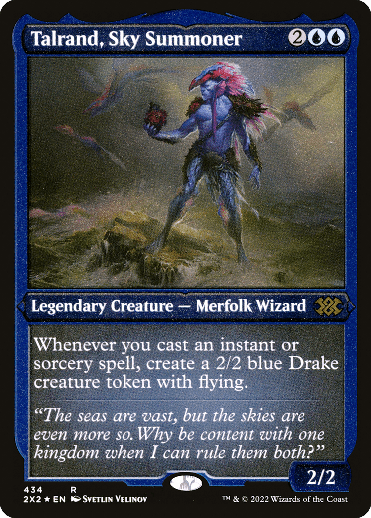 Talrand, Sky Summoner (Foil Etched) |  Foil (434) [Double Masters 2022]
