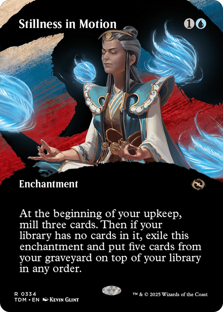 Stillness in Motion (Borderless) (334) [Tarkir: Dragonstorm]  Foil