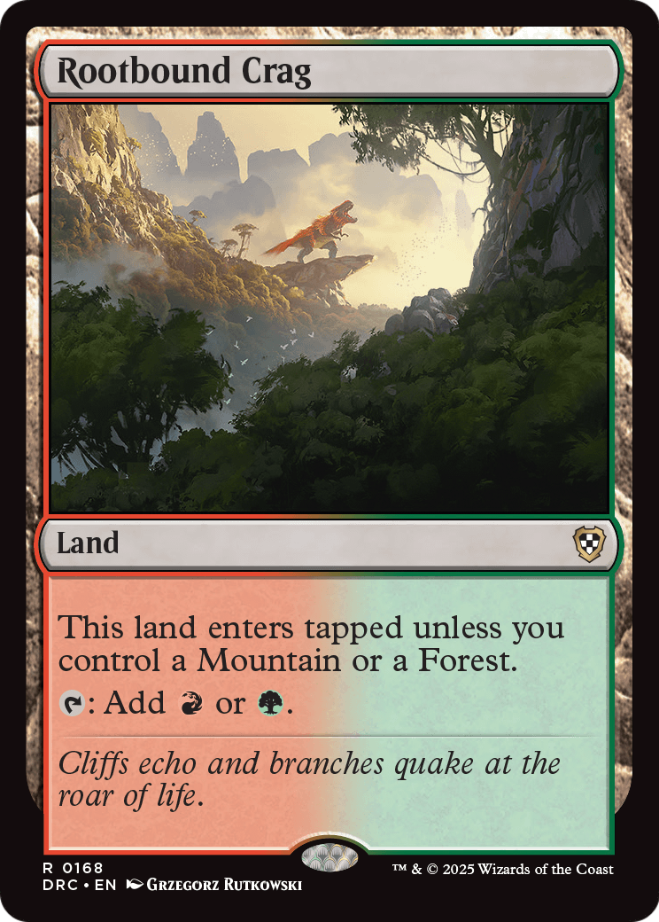 Rootbound Crag (-168) [Commander: Aetherdrift]