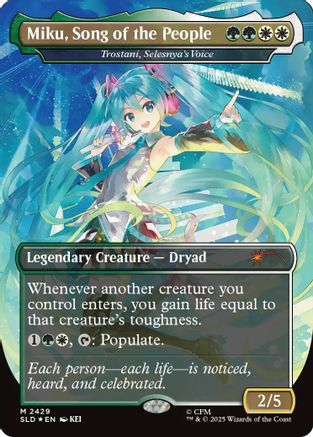 Miku, Song of the People - Trostani, Selesnya's Voice |  Foil (2429) [Secret Lair Drop Series]