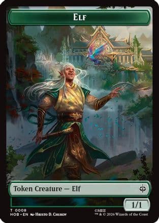 Elf // Treasure (0013) Double-Sided Token |  Foil (8 // 13) [The Hobbit]