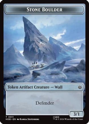 Stone Boulder // Dragon Double-Sided Token |  Foil (11 // 5) [The Hobbit]