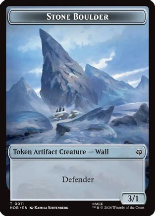 Stone Boulder // Dragon Double-Sided Token |  (11 // 5) [The Hobbit]