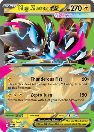 Mega Zeraora ex 089- ME Mega Evolution Promo Holofoil