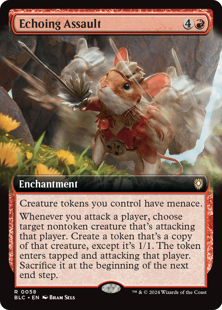 Echoing Assault (Extended Art) [Bloomburrow Commander] Foil