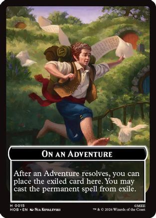 On an Adventure // Enduring Story Double Sided Token |  (15 // 14) [The Hobbit]