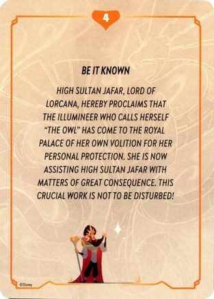 Reign of Jafar Lore Card (4 of 19) |   [Reign of Jafar]