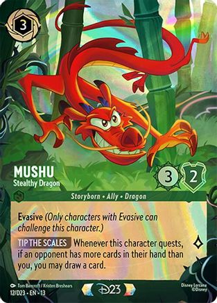 Mushu - Stealthy Dragon | Holofoil (12) [D23 Promos]